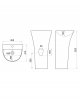 Lavita Umywalka stojąca Pera 455x415x825mm 5900378334385